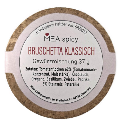 MEA Living, Spice in an Espresso Mug, STONEWARE Mug, Heart turquoise, "Bruschetta - classic"