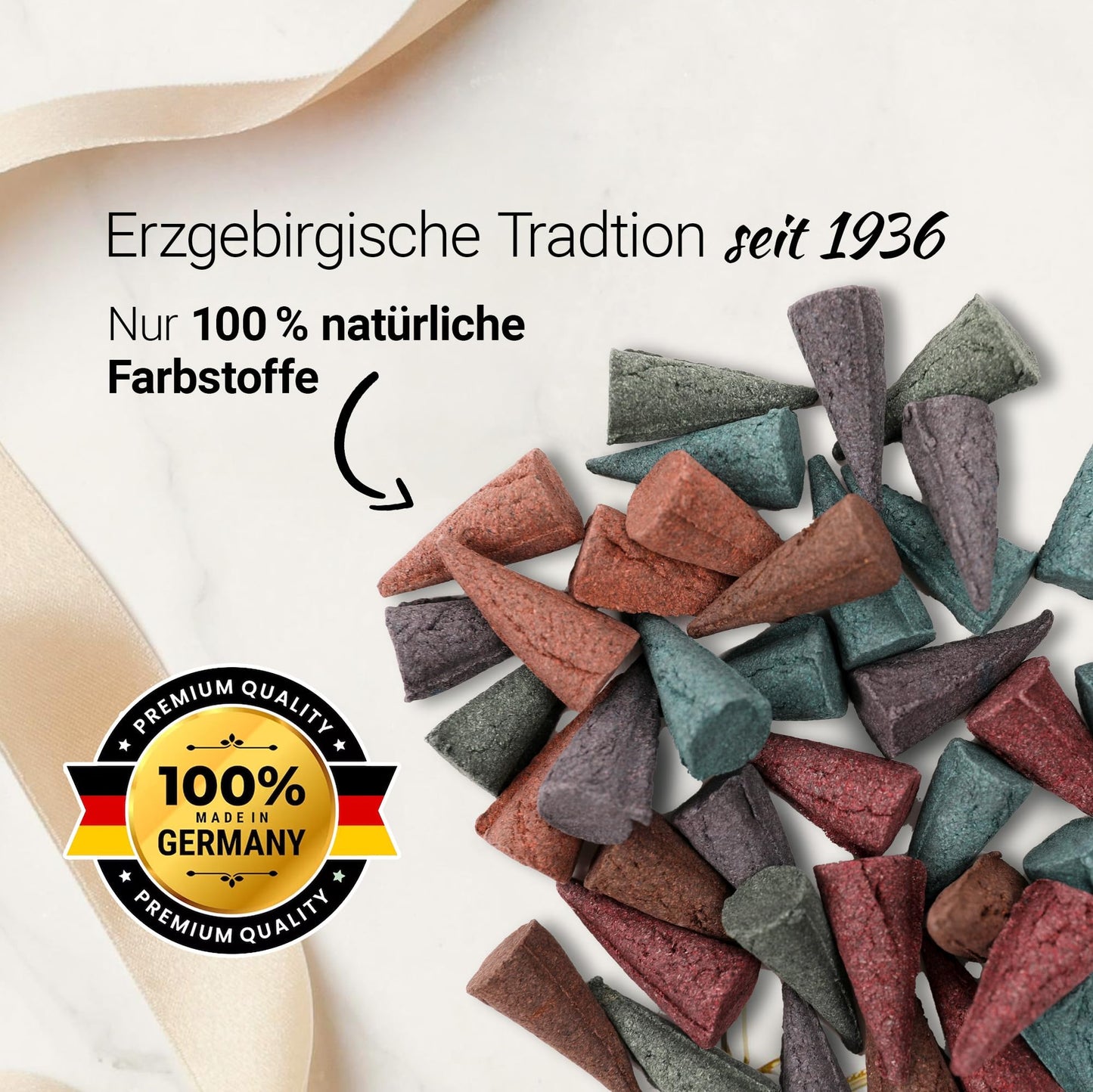 Crottendorfer Incense Cones Set of 10 (10 x 24 pieces): 2 x Winter Dream, 2 x Cinnamon Apple, 2 x Colorful Mix, 2 x Christmas Scent, 2 x Christmas Frankincense