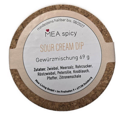 MEA Living, Spice in Espresso Cup, STONEWARE Mug, Heart turquoise, "Sour Cream Dip"