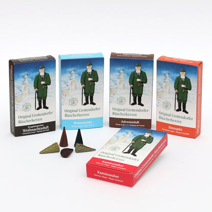 Crottendorfer Incensi 5er-Set (5 x 24 pezzi) Profumo di Natale, Sogno d'inverno, Profumo d'Avvento, Magia del camino, Mela alla cannella