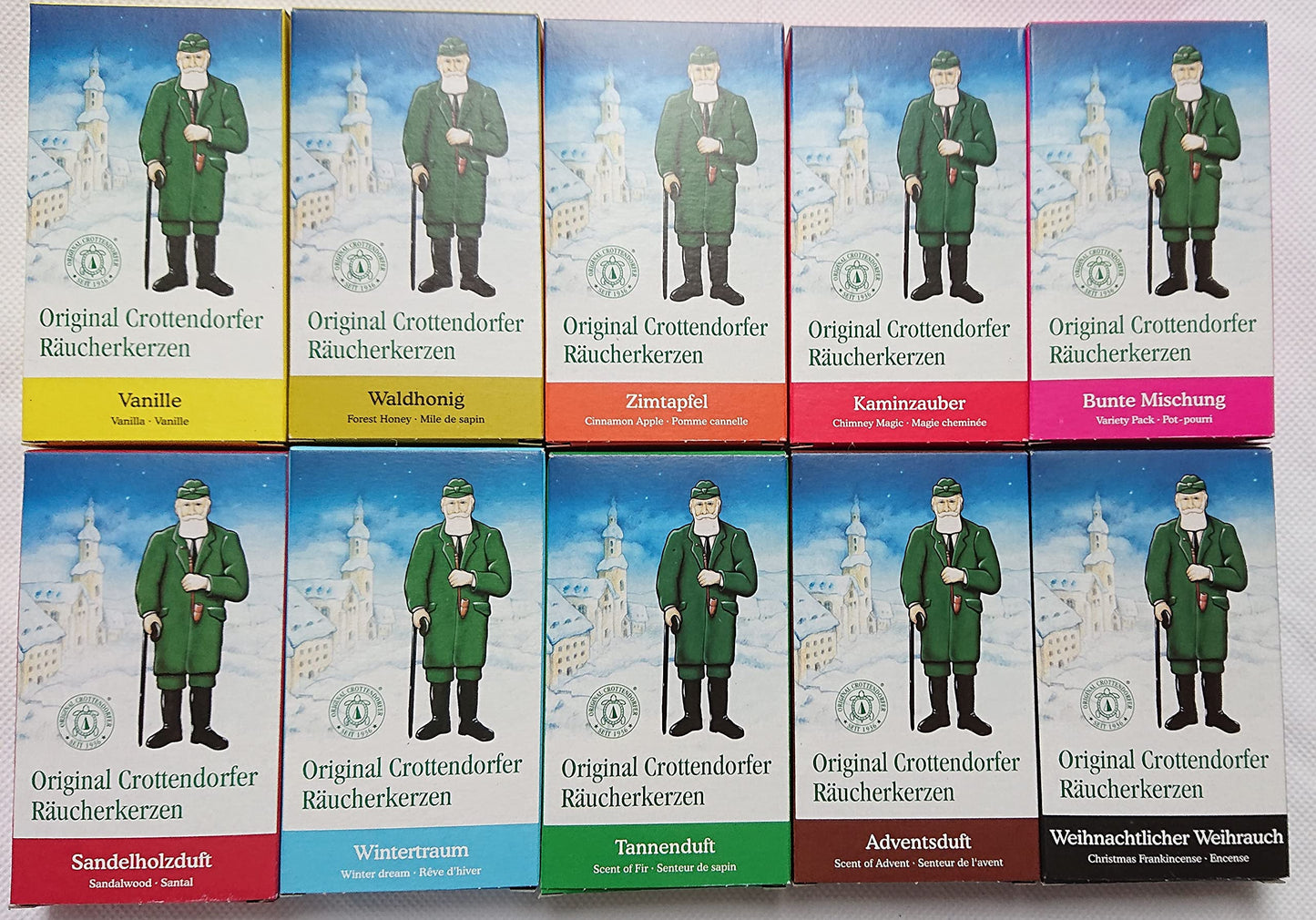 Räucherkerzen Set Größe M - 10 Pakungen je 24 Kegel