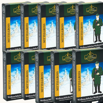 Crottendorfer Incense Cones Set of 10 (10 x 20 pieces) Medium-sized Christmas Frankincense
