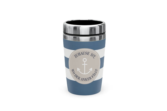 La Vida Thermal Mug to go | Stainless Steel | 240 ml | Home is where the anchor drops