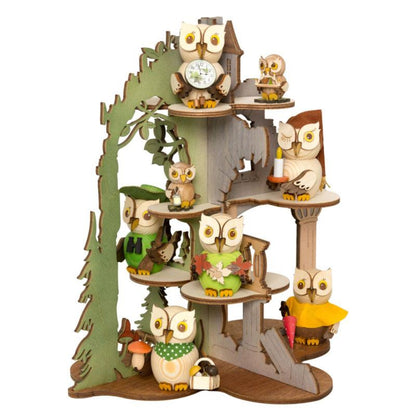 Kuhnert - Eulensitz - Burgruine zum Aufstellen - Sitzplatz für 11 Mini-Eulen - Höhe: 32 cm - Made in Germany