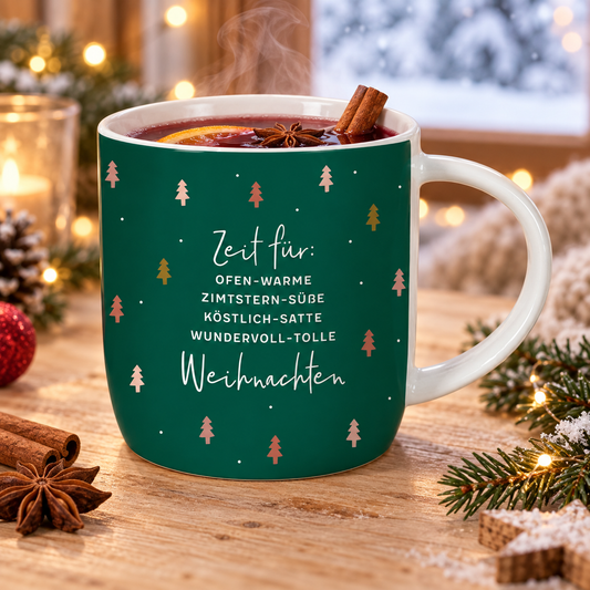 Graphics Workshop Coffee Mug with Saying 300 ml | Porcelain Mug | Christmas | Time for Christmas