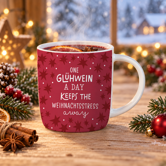 Graphic Workshop Coffee Mug with Saying 300 ml | Porcelain Mug | Christmas | A Glühwein...