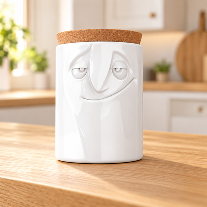 FIFTYEIGHT PRODUCTS / Vorratsdose „Charmant" (Porzellan, 1700 ml, weiß, Made in Germany)