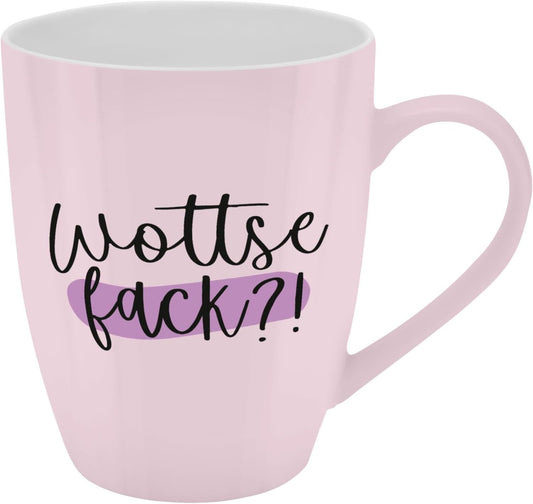 Sheepworld Mug with Saying | 350ml | Design "Wottse fack?!"