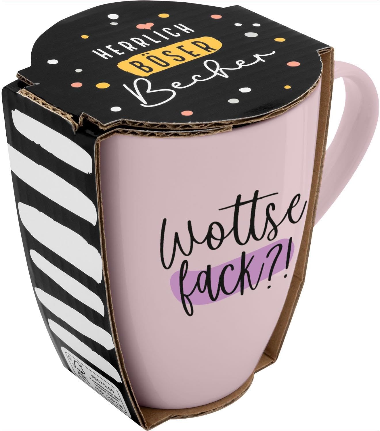 Sheepworld Mug with Saying | 350ml | Design "Wottse fack?!"