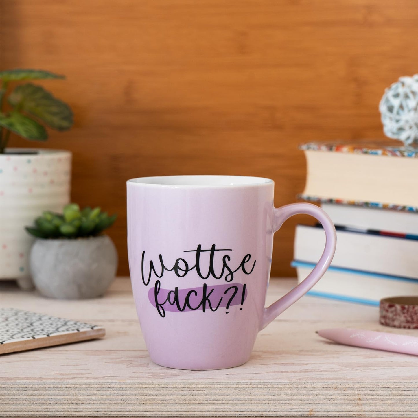 Sheepworld Mug with Saying | 350ml | Design "Wottse fack?!"