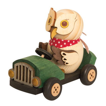 Kuhnert - Decorazione/statuetta in legno - Mini gufo con berretto da notte - ca. 7cm - Made in Germany
