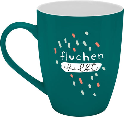 Tazza Sheepworld con scritta | 350ml | Motivo "Bestemmiare aiuta"