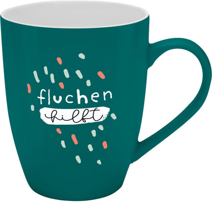 Tazza Sheepworld con scritta | 350ml | Motivo "Bestemmiare aiuta"