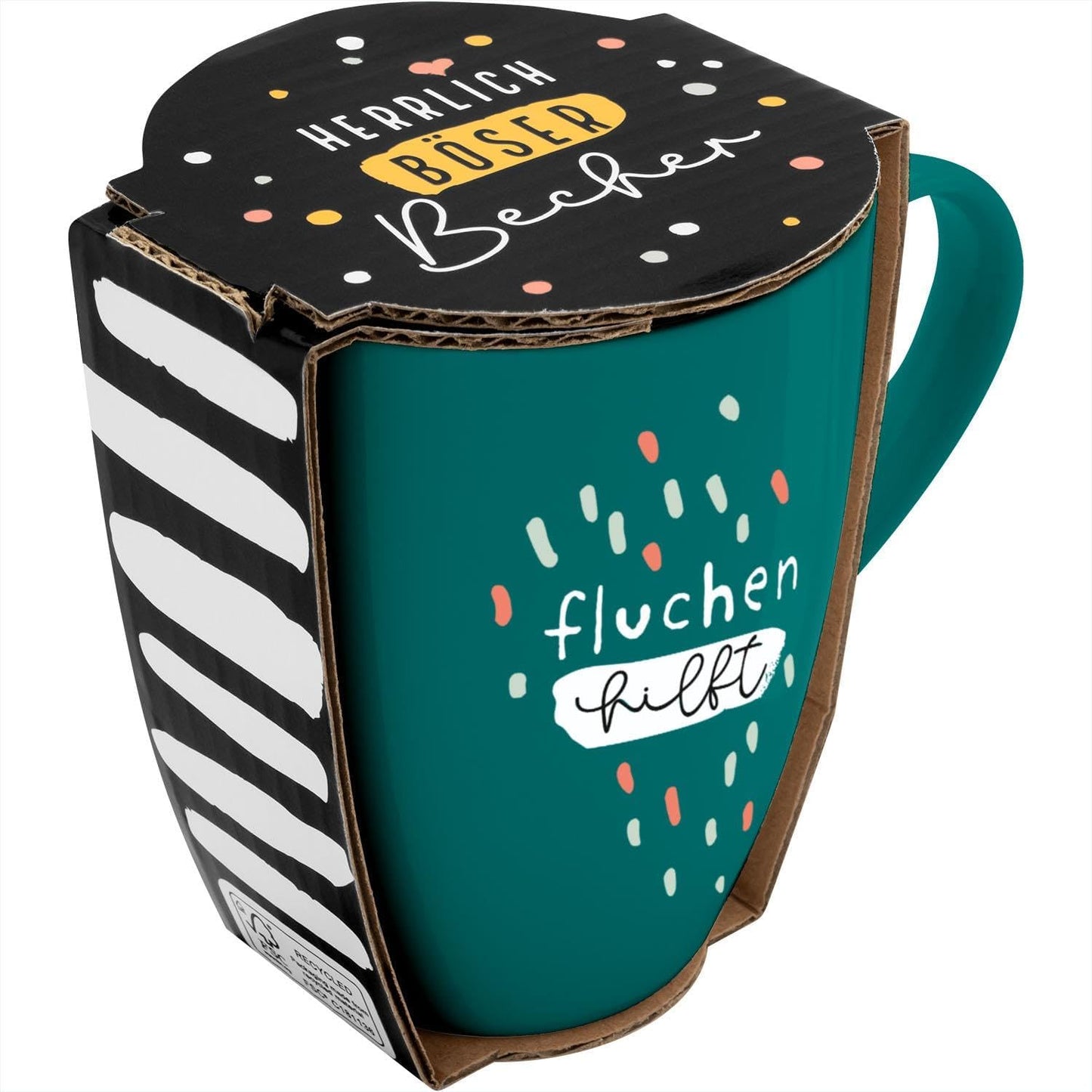 Tazza Sheepworld con scritta | 350ml | Motivo "Bestemmiare aiuta"