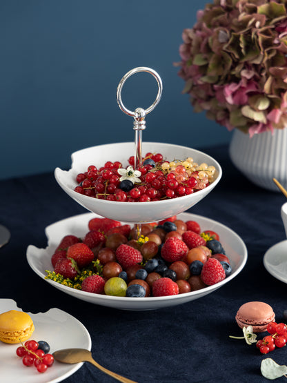 FIFTYEIGHT Food Tempel mit Biss, Etagere 2-stufig, Porzellan, Made in Germany