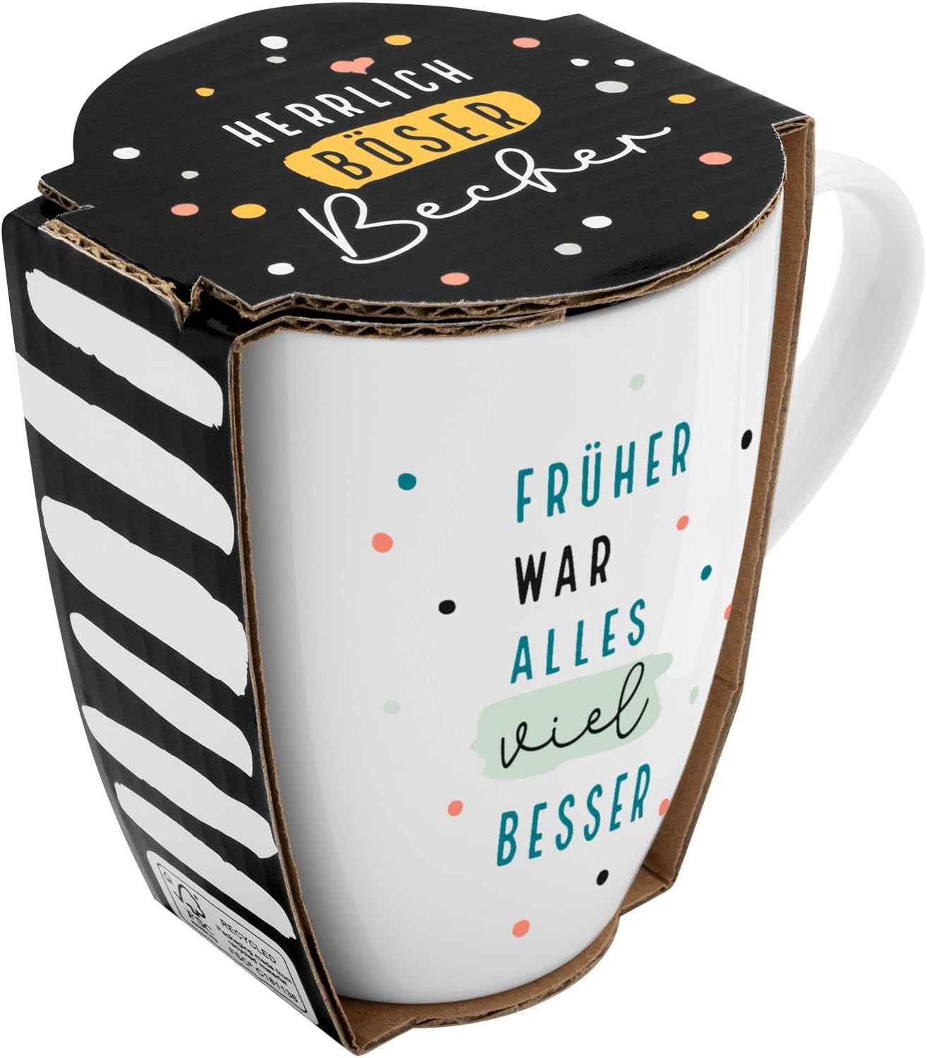 Sheepworld Mug with Saying | 350ml | Design "Früher..."