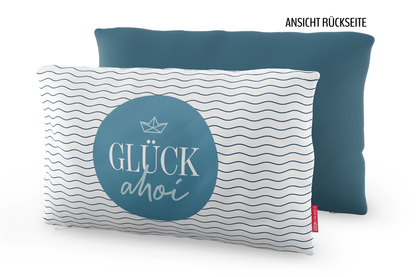 La Vida Cotton Cushion, "Glück AHOI", Rectangular, 40 x 25 cm