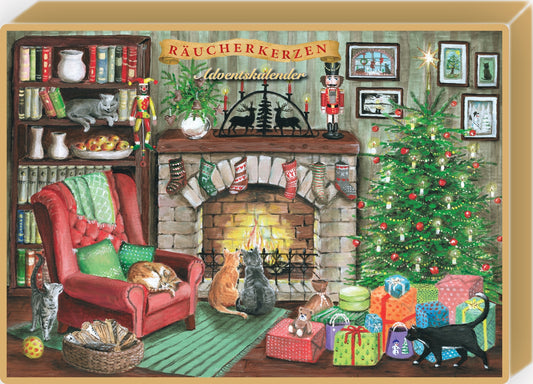 Incense Cone Advent Calendar, Design: Cats