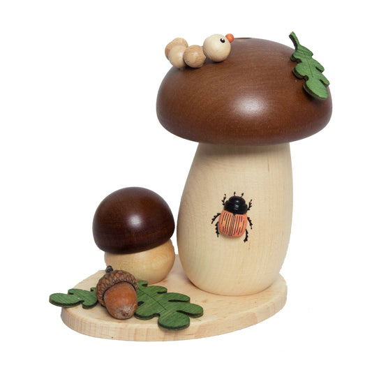Kuhnert Woodturning Smoke Mushroom | Chestnut Mushroom | 14 cm