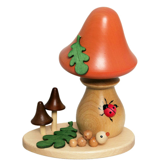 Kuhnert Woodturning Incense Smoker | Sand Mushroom | 14 cm