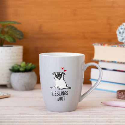 Sheepworld Mug with Quote | 350ml | Design "Favorite Idiot"