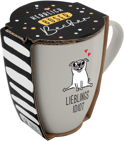 Sheepworld Mug with Quote | 350ml | Design "Favorite Idiot"