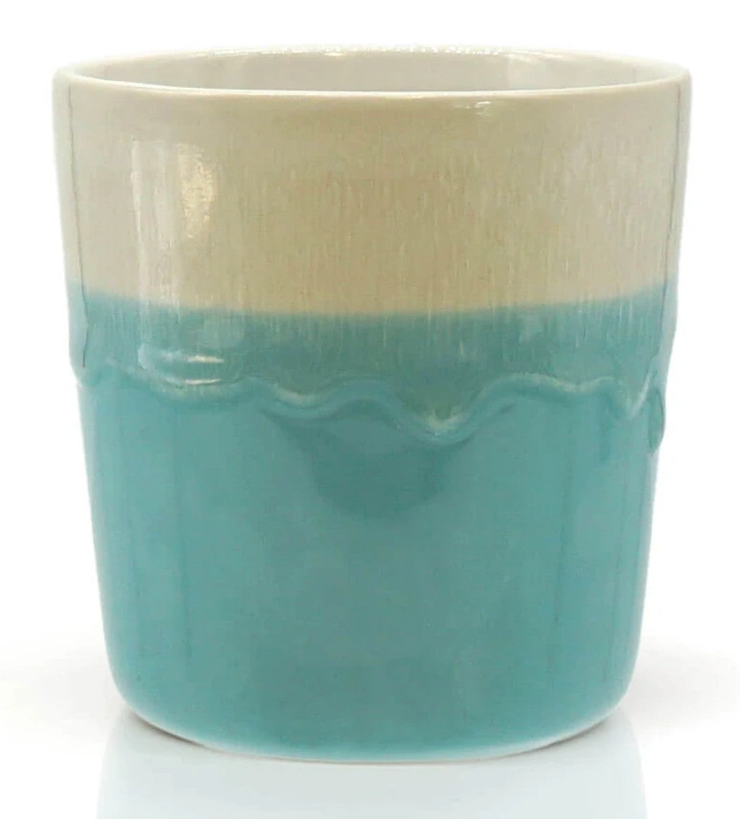 Mea-Living STONEWARE Tazza | "Lieblingsmensch" | azzurro | gres fatto a mano | 280 ml