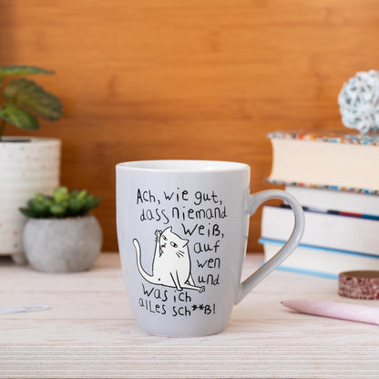 Sheepworld Mug with Saying | 350ml | Design "Nobody Knows"