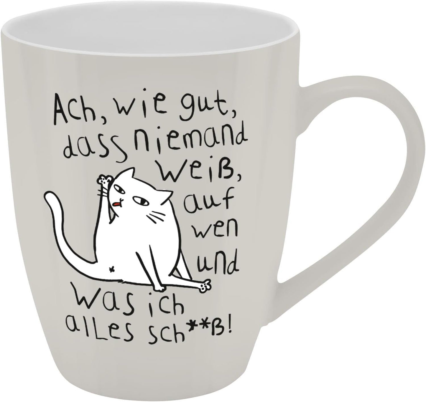 Sheepworld Mug with Saying | 350ml | Design "Nobody Knows"