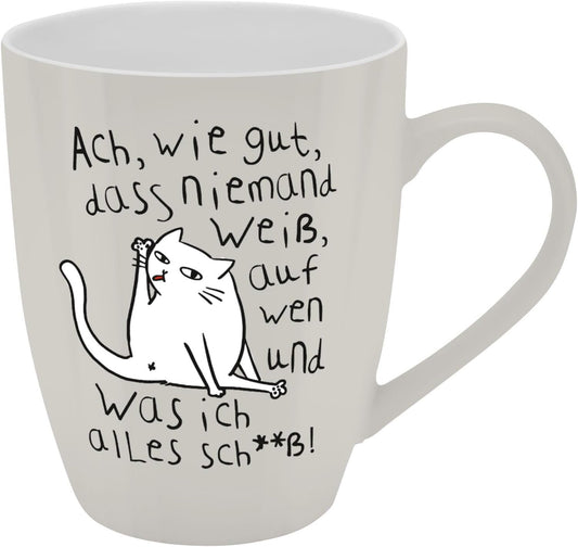 Sheepworld Mug with Saying | 350ml | Design "Nobody Knows"