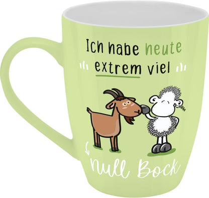 Sheepworld Mug with Slogan | 350ml | "null Bock" Design