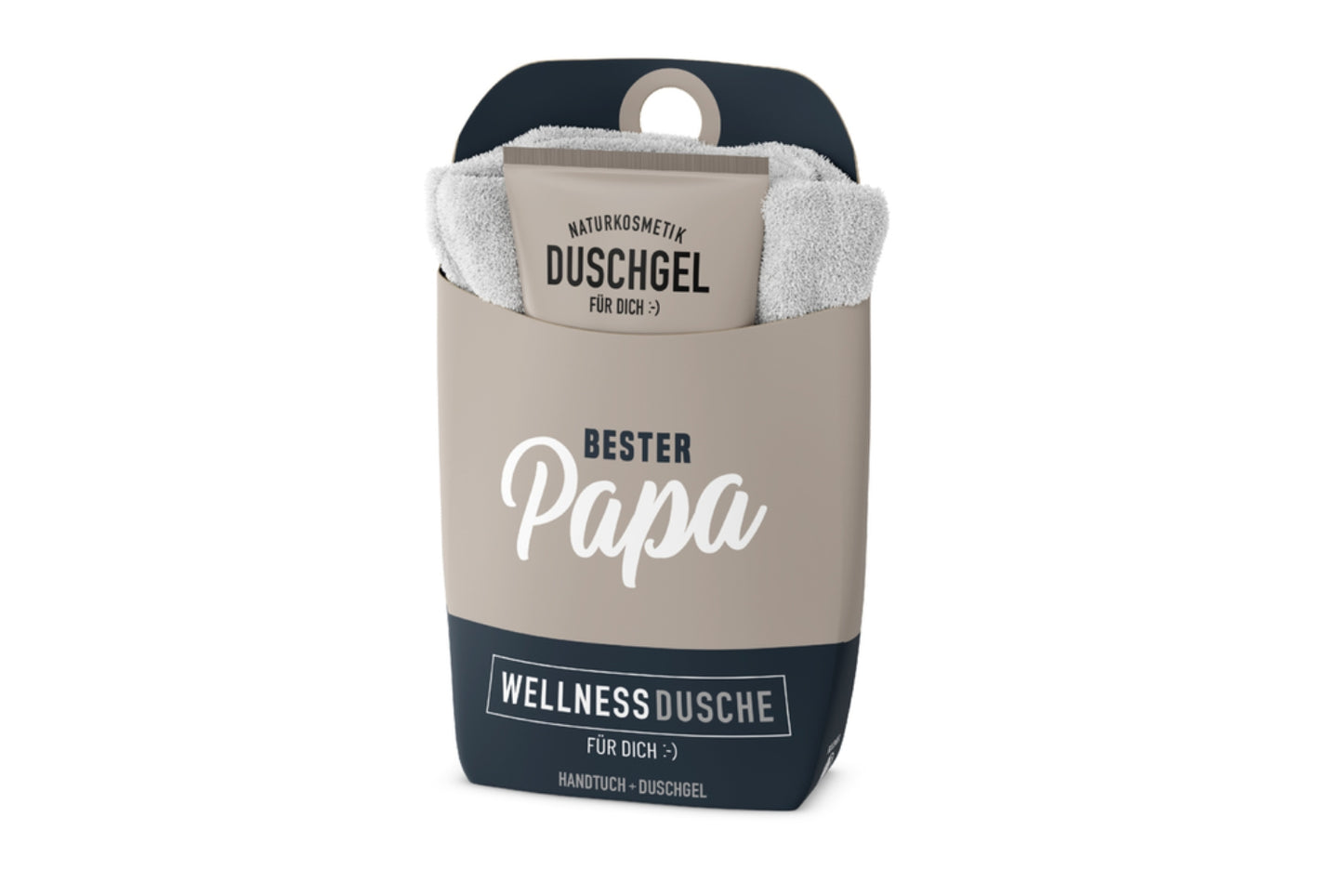 Doccia benessere La Vida | Cofanetto regalo | Gel doccia + asciugamano in cotone | "Miglior papà"