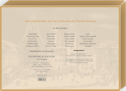 Incense Cone Advent Calendar, Design: Chemnitz