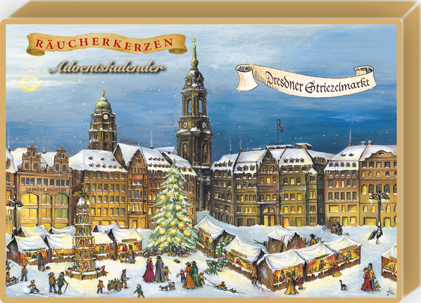 Incense Cone Advent Calendar, Design: Dresden Striezelmarkt