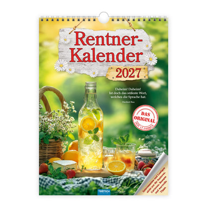 TRÖTSCH Rentner-Wand-Kalender 2027 Classic-Kalender 24 x 33 cm