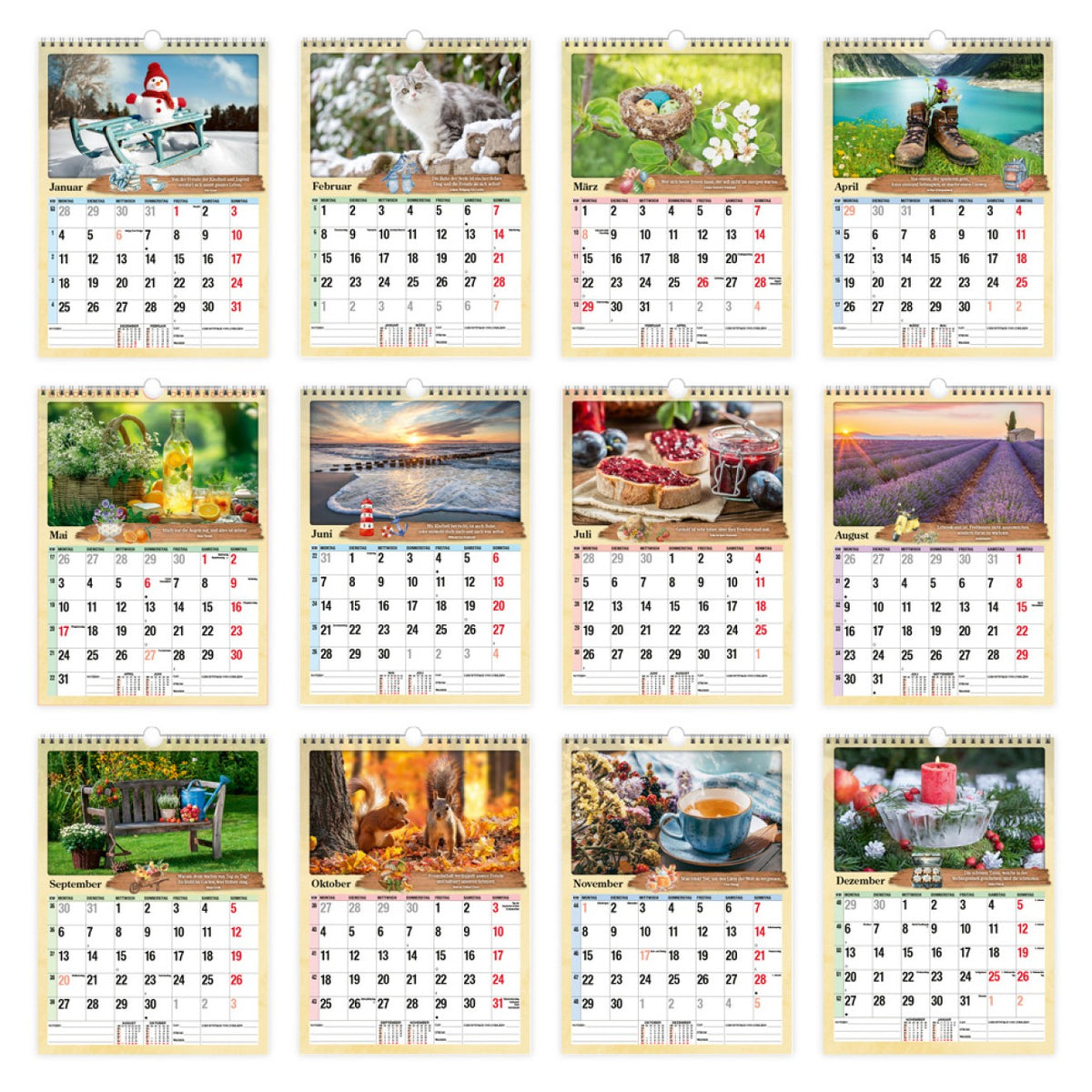 TRÖTSCH Rentner-Wand-Kalender 2027 Classic-Kalender 24 x 33 cm