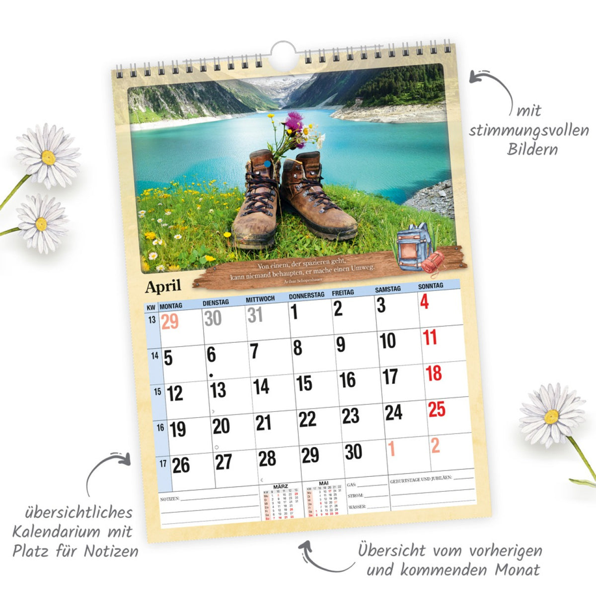TRÖTSCH Rentner-Wand-Kalender 2027 Classic-Kalender 24 x 33 cm