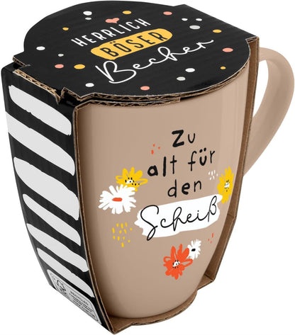 Sheepworld Becher mit Spruch | 350ml | Motiv "Zu alt für den Scheiß"