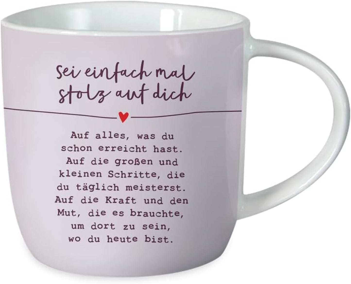 Graphic Workshop Coffee Mug with Saying 300 ml | Porcelain Mug | Just be proud of yourself