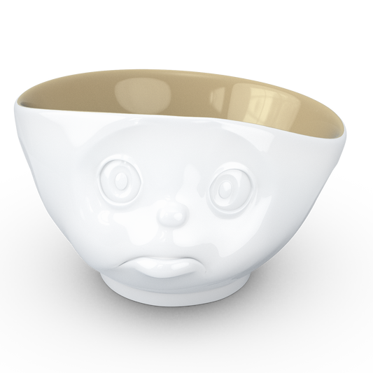 FIFTYEIGHT PRODUCTS / Mugs / "Pouting" Bowl (Porcelain, 500ml, white, sand interior, Made in Germany)