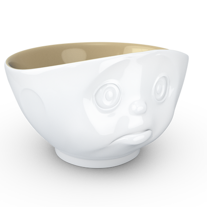 FIFTYEIGHT PRODUCTS / Mugs / "Pouting" Bowl (Porcelain, 500ml, white, sand interior, Made in Germany)