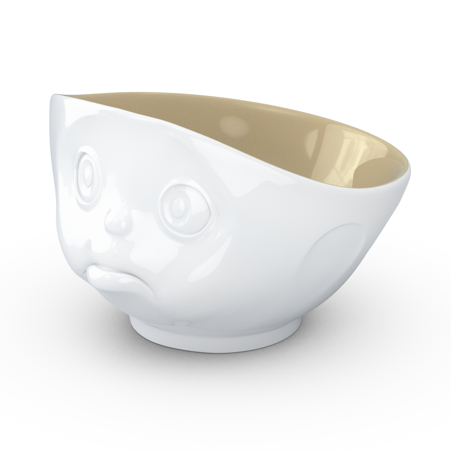 FIFTYEIGHT PRODUCTS / Mugs / "Pouting" Bowl (Porcelain, 500ml, white, sand interior, Made in Germany)