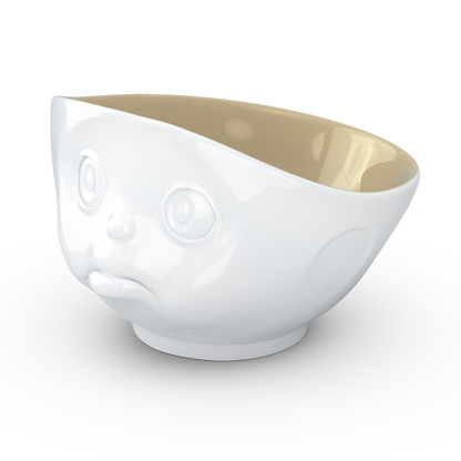 FIFTYEIGHT PRODUCTS / Mugs / "Pouting" Bowl (Porcelain, 500ml, white, sand interior, Made in Germany)