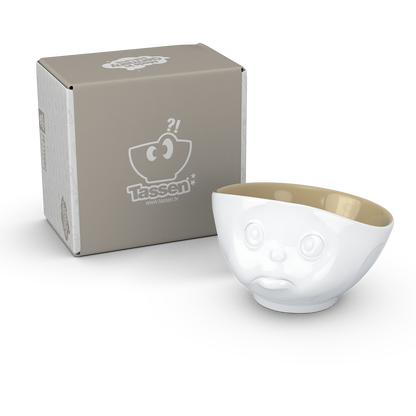 FIFTYEIGHT PRODUCTS / Mugs / "Pouting" Bowl (Porcelain, 500ml, white, sand interior, Made in Germany)