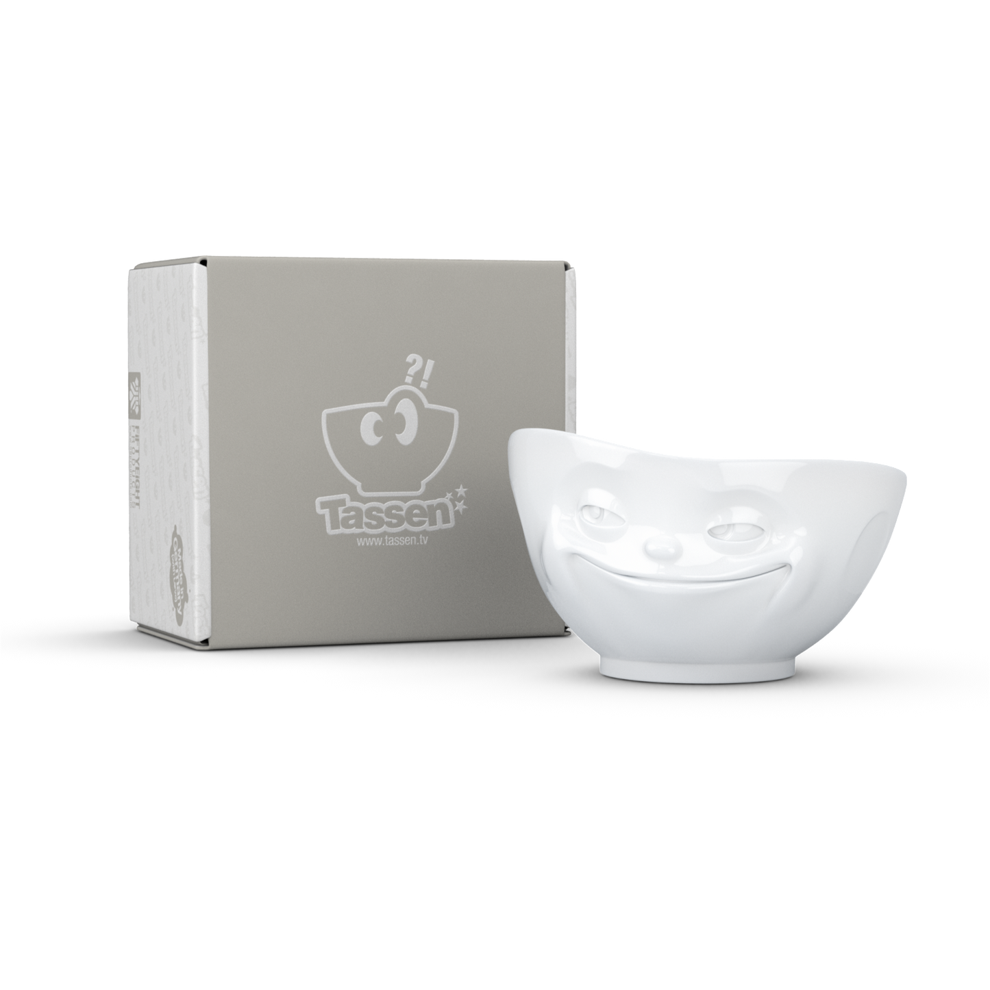 FIFTYEIGHT PRODUCTS / Tassen / Schale „Grinsend (Porzellan, 500ml, weiß, Made in Germany)