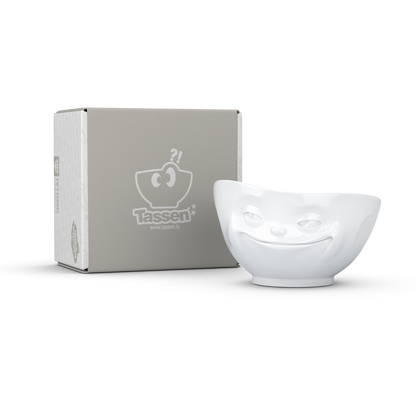 FIFTYEIGHT PRODUCTS / Tassen / Schale „Grinsend (Porzellan, 500ml, weiß, Made in Germany)