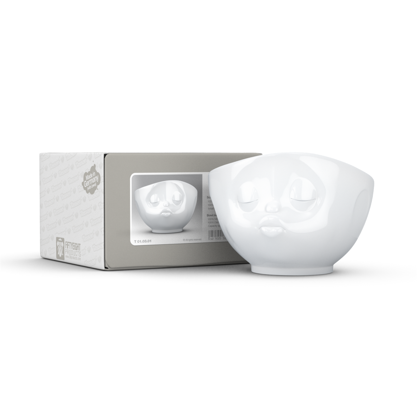 FIFTYEIGHT PRODUCTS / Tassen / Schale „Küssend“ (Porzellan, 500ml, weiß, Made in Germany)