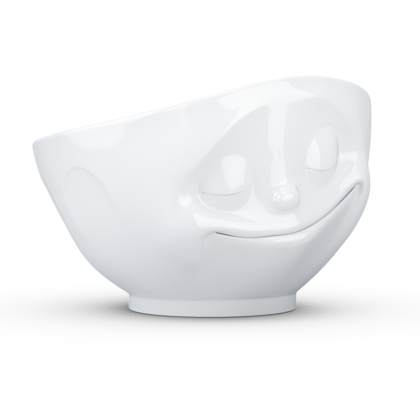 FIFTYEIGHT PRODUCTS / Tassen / Schale „Glücklich“ (Porzellan, 500ml, weiß, Made in Germany)