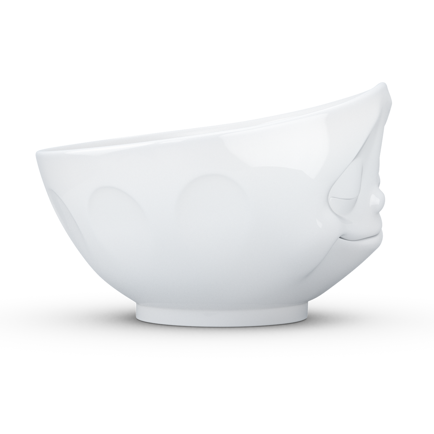 FIFTYEIGHT PRODUCTS / Tassen / Schale „Glücklich“ (Porzellan, 500ml, weiß, Made in Germany)
