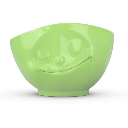FIFTYEIGHT PRODUCTS / Tassen / Schale „Glücklich“ (Porzellan, 500ml, hellgrün, Made in Germany)